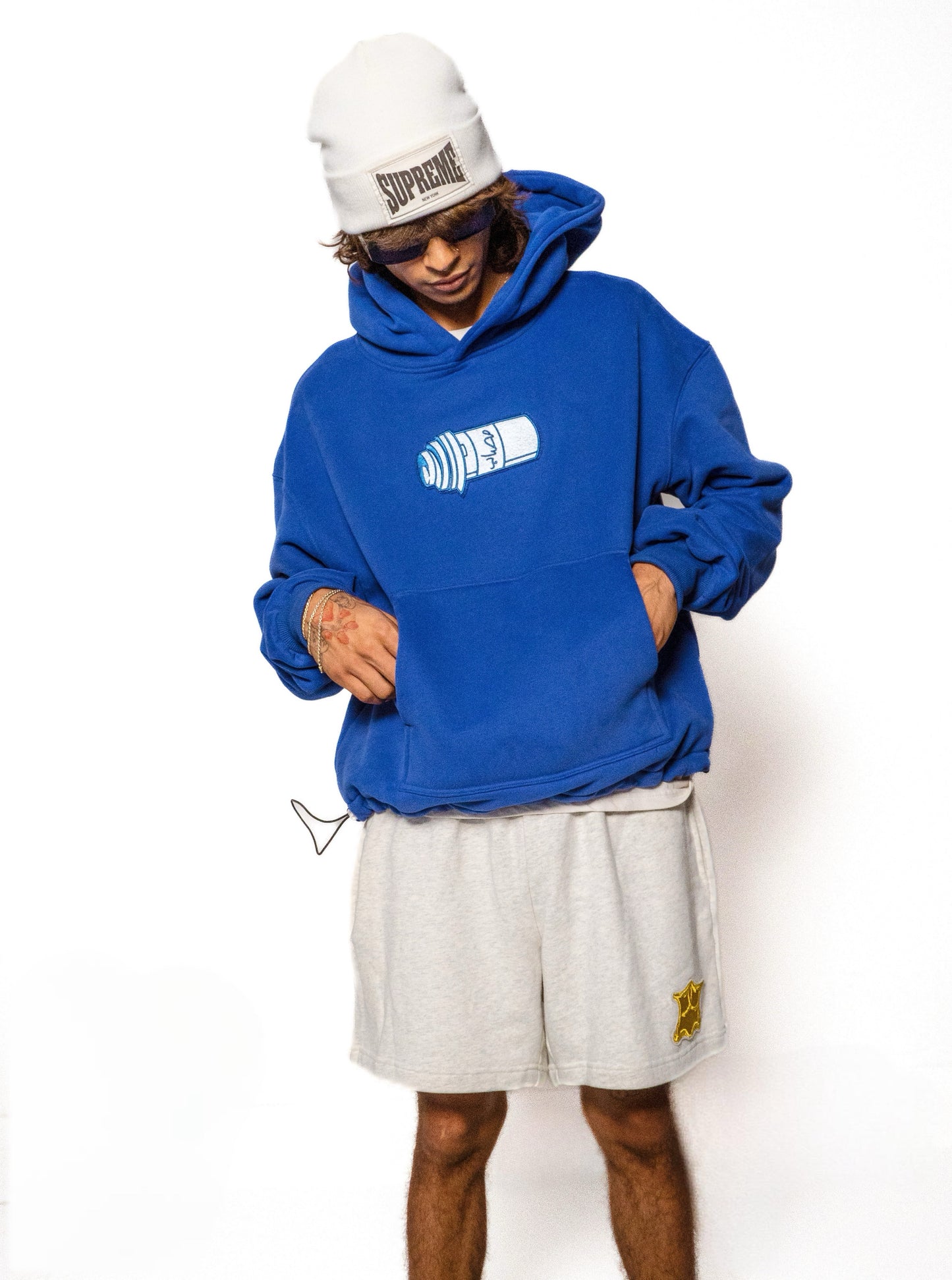 BLUE PRINT LOGO STASH HOODIE