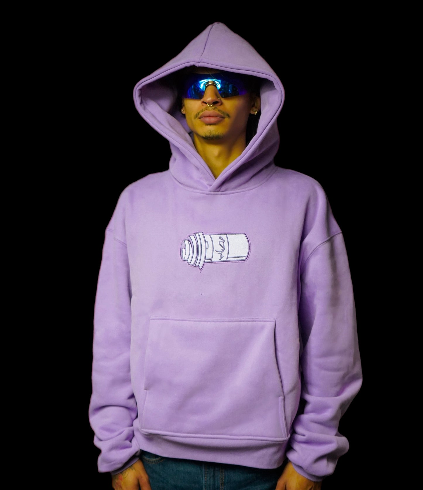 PURPLE LEAN STASH POCKET HOODIE